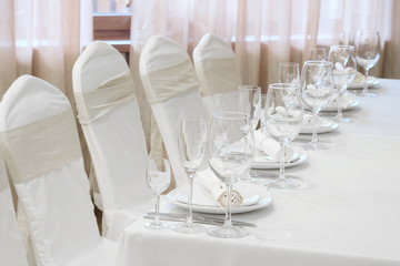 Banquet facilities served table