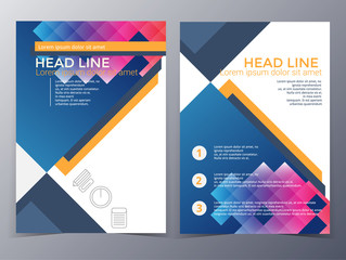 business and technology brochure design template vector
