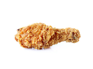 Fried chicken isolated on white background