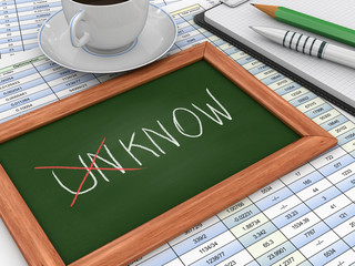 Blackboard with Unknown into known