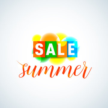 Summer sale banner, logo template, badge, emblem, icon. Isolated summer sale vector illustrations. Summer sale advertisement.