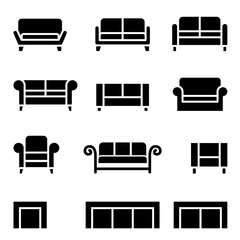 Sofa icon set
