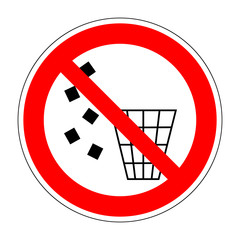 Sign no littering 22.04
