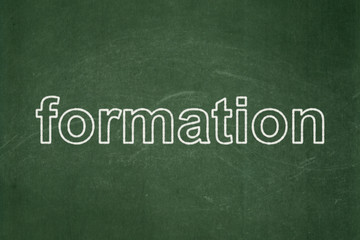 Obraz premium Studying concept: Formation on chalkboard background