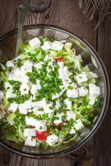Traditional greek salad.