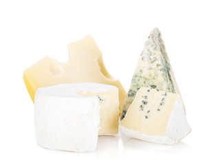 Various types of cheeses