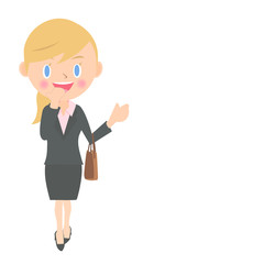 バッグを持つ女性会社員