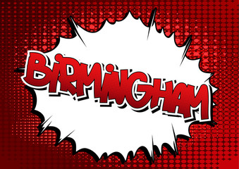 Birmingham - Comic book style word.
