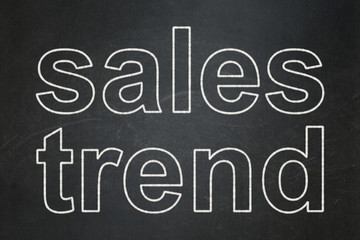 Marketing concept: Sales Trend on chalkboard background