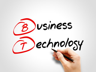 BT - Business Technology, acronym business concept