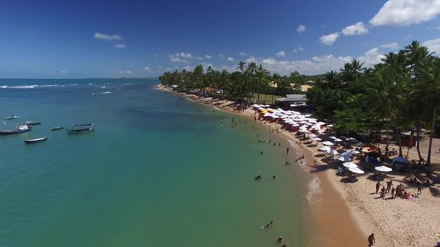 Aerial View of Praia do Forte beach, Bahia, Brazil