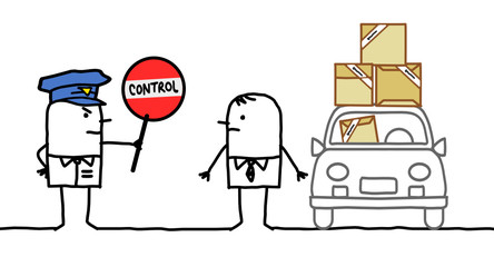 cartoon characters - police control - packs