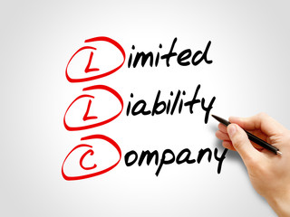 LLC - Limited Liability Company, acronym business concept