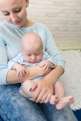 Mother with infant boy