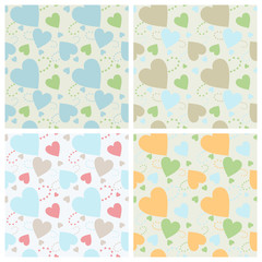 Seamless wall-paper hearts 1