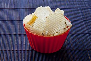 bowl of fried potato chips