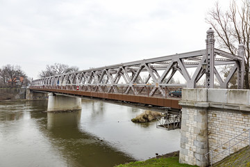 Fototapeta na wymiar Bridge over the Oder in Brzeg, Poland