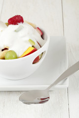 fruit salad with yogurt