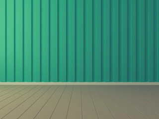 outdoor wall and floor color vintage 3d rendering