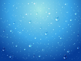 Water drops background vector illustration.