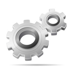 Two gears vector illustration