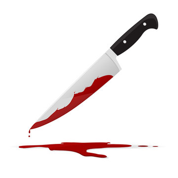 Bloody knife vector illustration