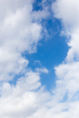 Beautiful clouds on a blue sky as background