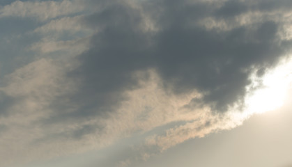 thick black clouds as background