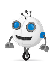Robot vector cartoon illustration