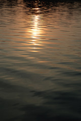 water texture sunset