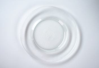 empty glass plate