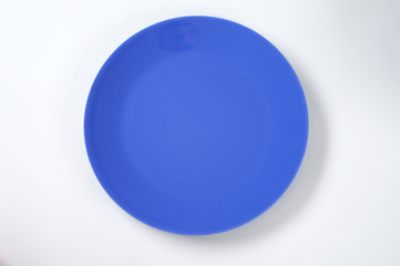 blue dinner plate