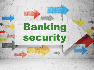 Security concept: arrow with Banking Security on grunge wall background