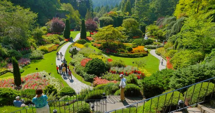 4K Beautiful Botanical Gardens in Victoria British Columbia, Canada