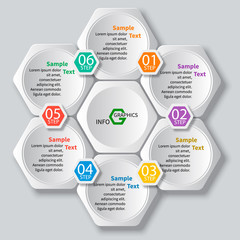 Abstract 3D Paper Infographics