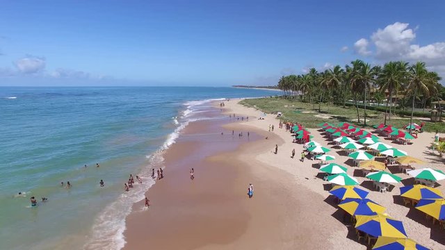 Aerial View of Guarajuba Beach, Bahia, Brazil