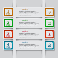 Abstract 3D Paper Infographics
