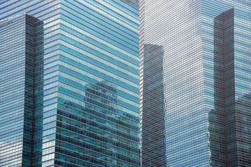 Huge buisness buildings made of steel & glass