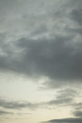 Stormy gray blue cloudy sky
