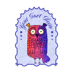 Owl graphic. Abstract