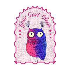 Owl graphic. Abstract