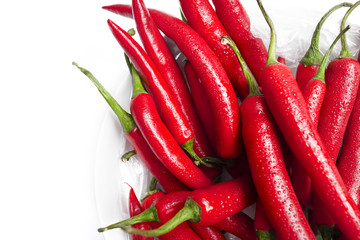 A Bowl of Wet Chilli Peppers