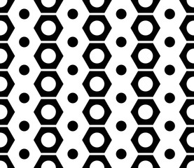 Vector modern seamless geometry pattern hexagon, black and white abstract geometric background, subtle pillow print, monochrome retro texture, hipster fashion design