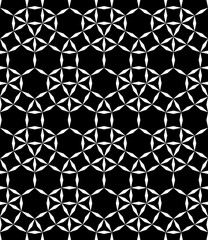 Fototapeta premium Vector modern seamless geometry pattern futuristic, black and white abstract geometric background, subtle pillow print, monochrome retro texture, hipster fashion design