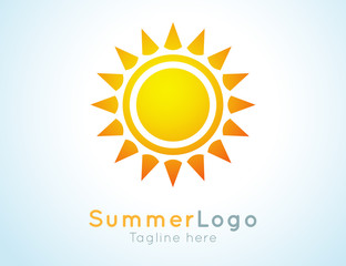  summer logo label. Summer icon.