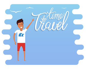 Summer travel advertisement. 