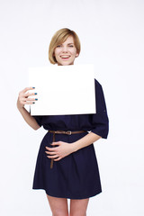 Fototapeta premium woman in a blue dress 