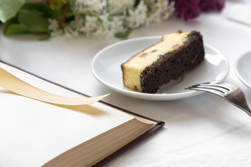 Coffee and piece of cake