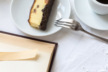 Coffee and piece of cake