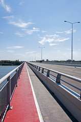 Fototapeta premium Bridge Lines Across River